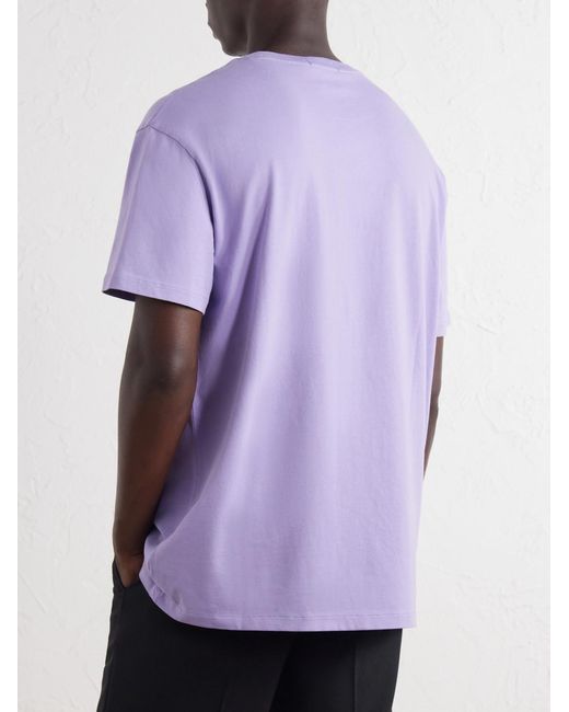 Polo Ralph Lauren Purple Logo-embroidered Cotton-jersey T-shirt for men