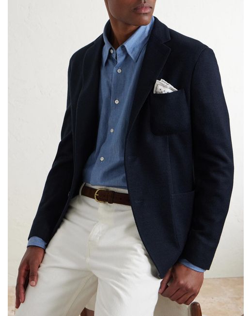 Slowear Blue Cotton-Twill Shirt for men