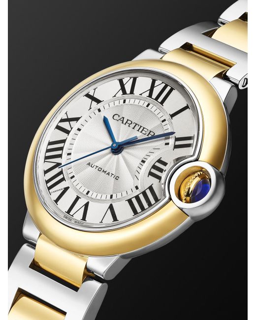 Cartier Black Ballon Bleu De Automatic 36Mm Stainless Steel And Watch, Ref. No. W2Bb0038 for men