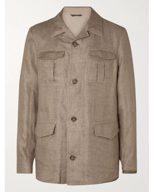Loro Piana Multicolor Linen-Blend Field Jacket for men