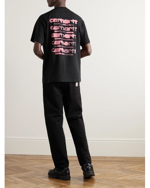 Carhartt Black Ink Bleed Logo-print Cotton-jersey T-shirt for men