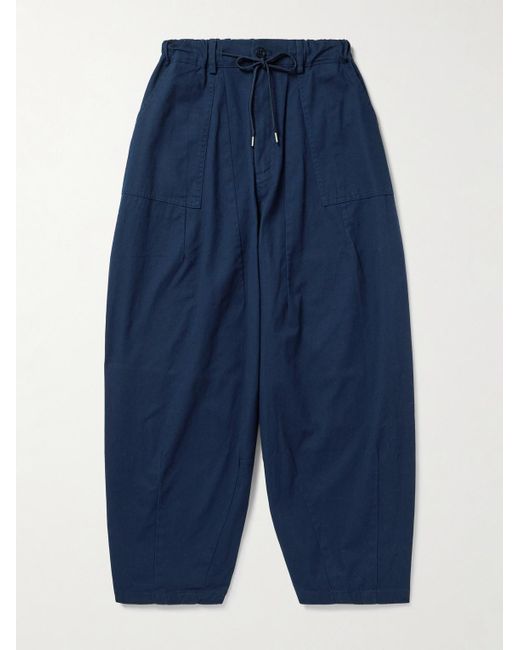 FRIZMWORKS Balloon Barrel-Hose aus Baumwoll-Twill mit Kordelzugbund in Blue für Herren