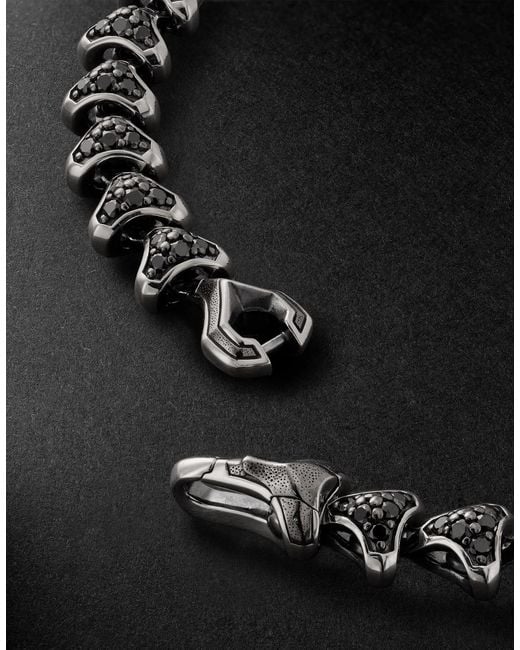 David Yurman Black Armory Sterling Silver Diamond Bracelet for men