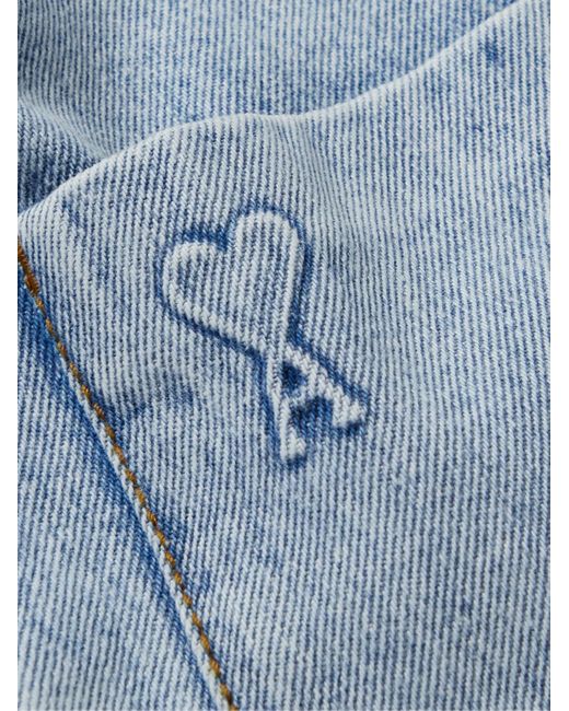AMI Oversized-Jeanshemd mit Logoprägung in Blue für Herren