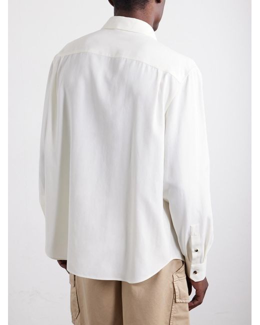 Loewe Natural Paula's Ibiza Anagram-Embroidered Lyocell-Poplin Shirt for men