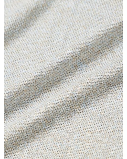 NN07 White Cale 6565 Linen Polo Shirt for men