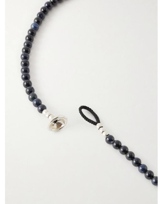 Sterling Multi-Stone Beaded Bracelet di Mikia in Black da Uomo