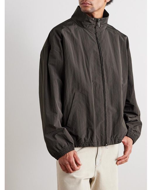 Agolde Gray Marshall Crinkled-Shell Bomber Jacket for men