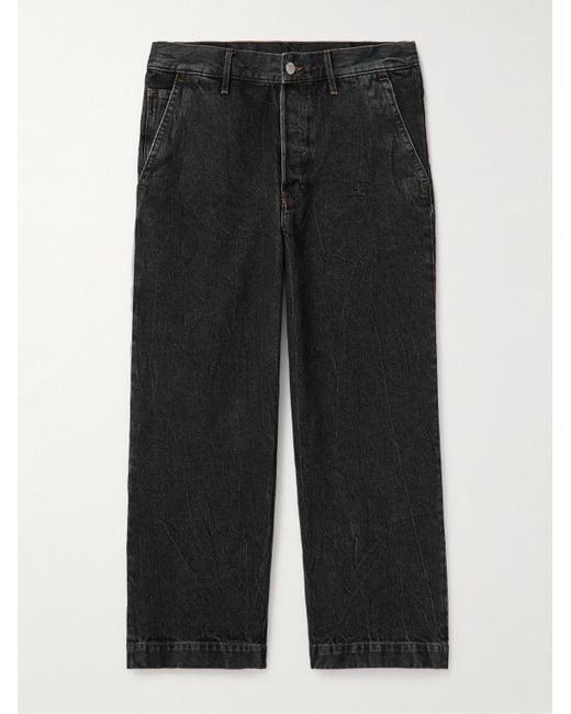 Jeans a gamba larga di Dries Van Noten in Black da Uomo