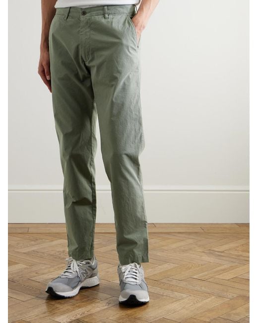 Hartford Green Tyron Slim-Fit Straight-Leg Cotton-Twill Trousers for men