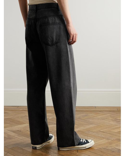 FRAME Black Wide-leg Jeans for men