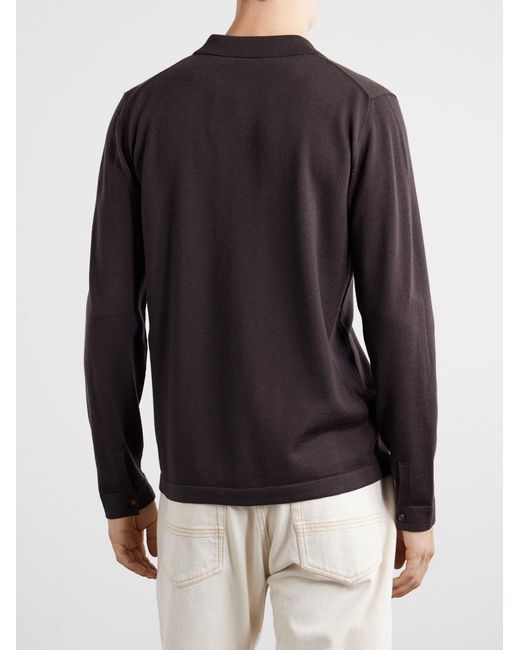 Slowear Black Zanone Virgin Wool Sweater for men