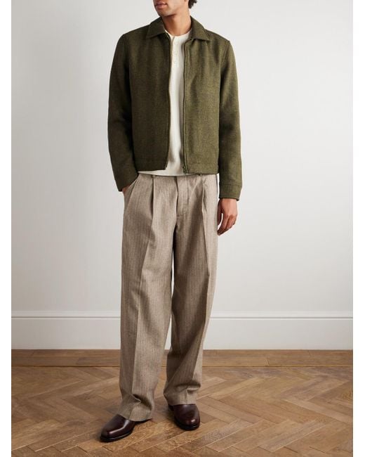 Sid Mashburn Green Scrambler Harris Wool-tweed Jacket for men