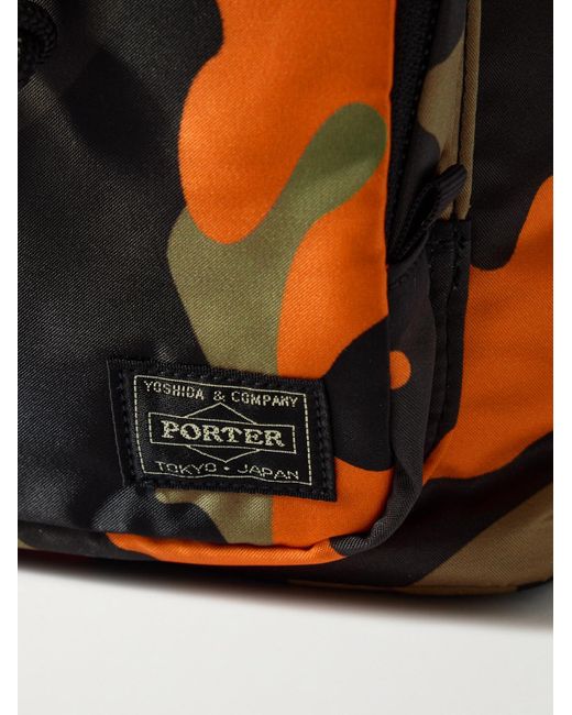Porter-Yoshida and Co Black Balloon Sac Small Camouflage-Print Nylon-Twill Bucket Bag for men
