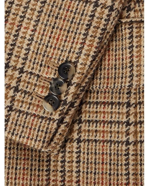 Loewe Natural Prince Of Wales Checked Wool-tweed Blazer for men