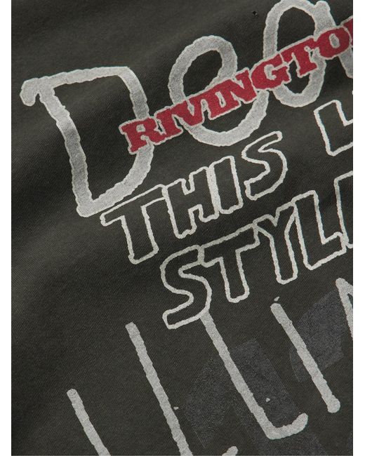RRR123 Black Killing Me Distressed Logo-Print Cotton-Jersey T-Shirt for men