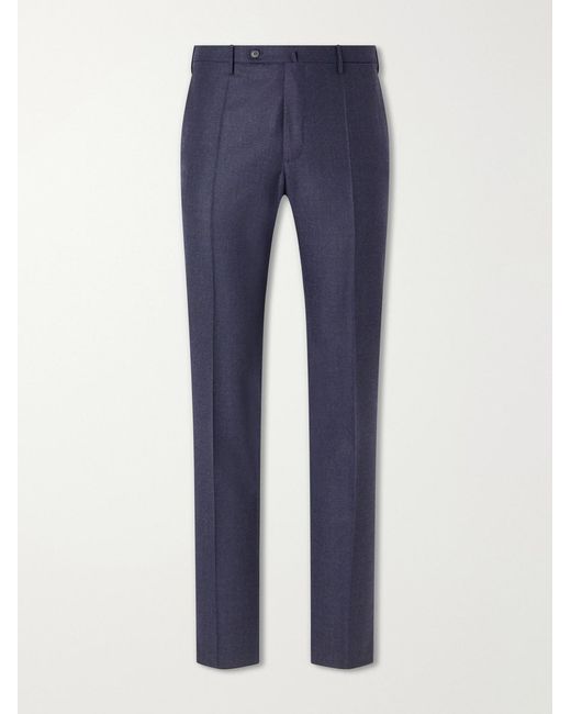 Slowear Blue Straight-Leg Wool And Cashmere-Blend Trousers for men