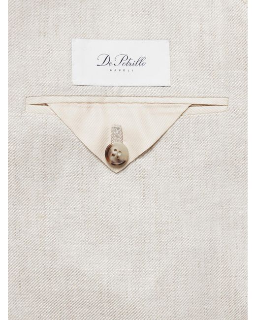 De Petrillo Natural Linen Suit Jacket for men
