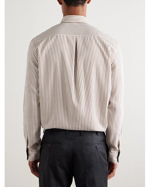 Paul Smith White Striped Twill Shirt for men