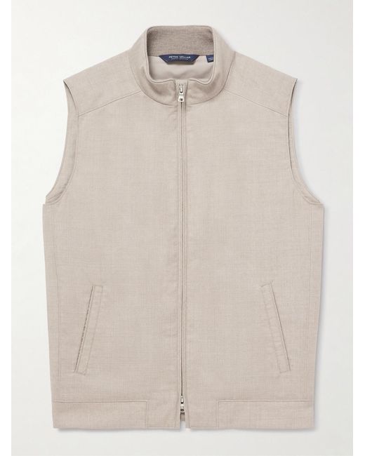 Peter Millar Natural Excursionist Lite Padded Wool Gilet for men