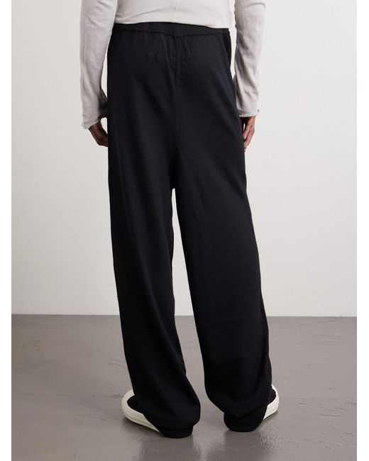 Rick Owens Blue Tapered Boiled-cashmere Sweatpants for men