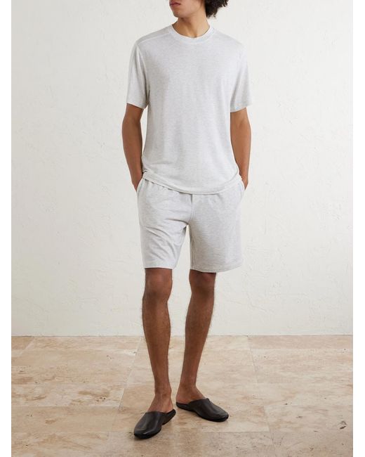 Zimmerli of Switzerland White Straight-Leg Lyocell-Blend Jersey Shorts for men