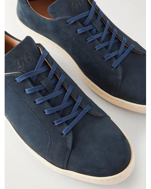 George Cleverley Blue Jack Iii Nubuck Sneakers for men