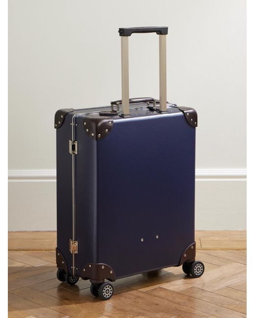 Globe-Trotter Metropolis Handgepäckkoffer aus Vulkanfiber mit Lederbesatz in Blue für Herren