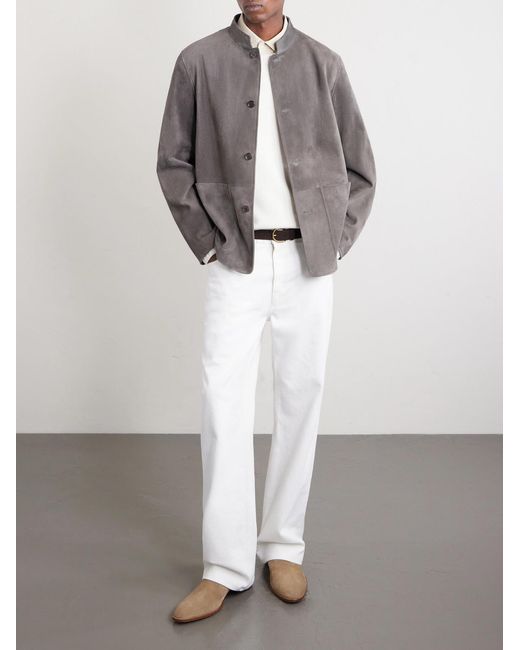 Dunhill Gray Suede Jacket for men