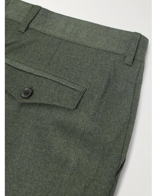 Paul Smith Green Straight-Leg Pleated Wool And Cashmere-Blend Suit Trousers for men