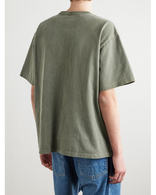 FRIZMWORKS Gray Garment-Dyed Cotton-Jersey T-Shirt for men