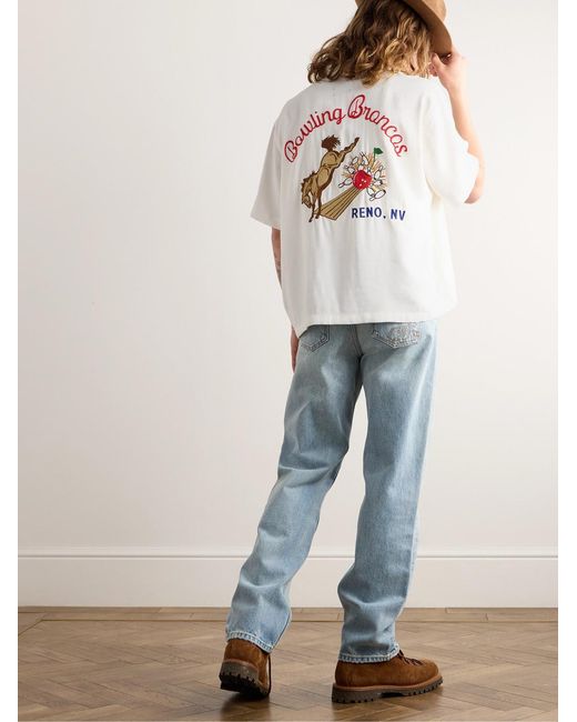 CHERRY LA White Logo-Embroidered Tencel Lyocell Shirt for men
