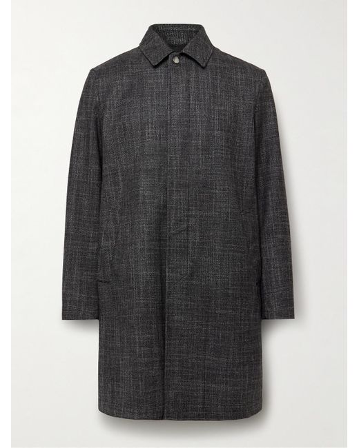 Canali Gray Wool, Silk And Cashmere-Blend Coat for men