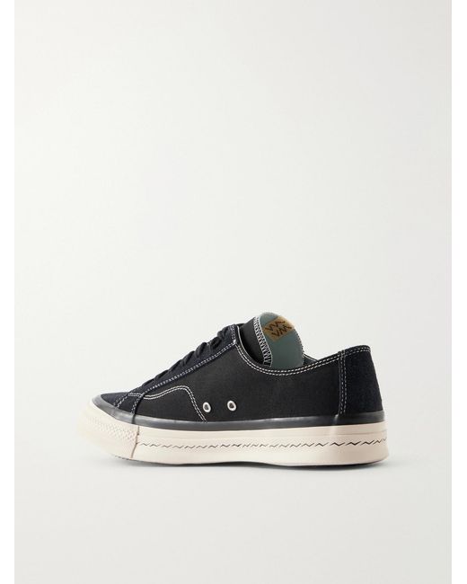 Visvim Black Nolan Suede-Trimmed Canvas Sneakers for men