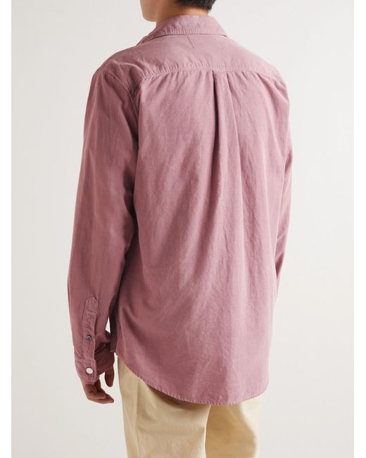 FRAME Pink Cotton-Corduroy Shirt for men