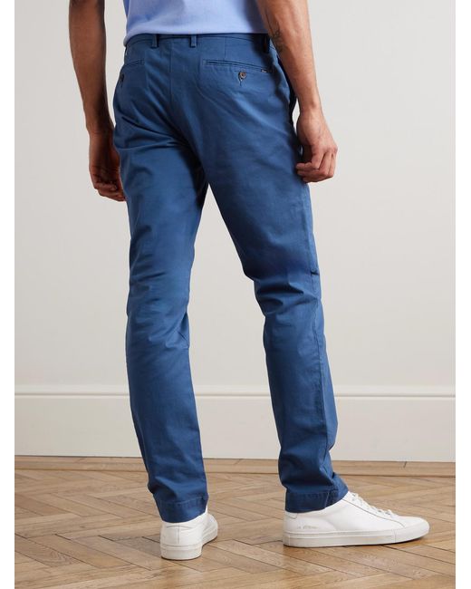 Polo Ralph Lauren Blue Greenwich Straight-leg Cotton-blend Trousers for men
