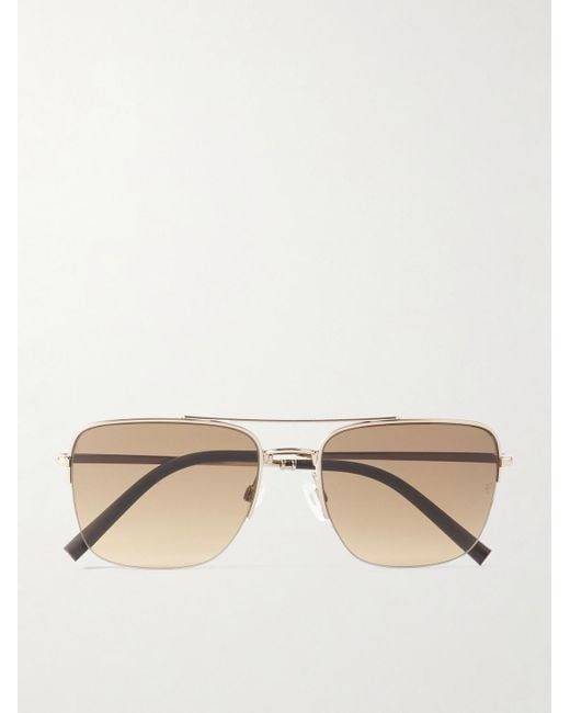 Oliver Peoples Roger Federer R-2 goldfarbene Pilotensonnenbrille in Natural für Herren