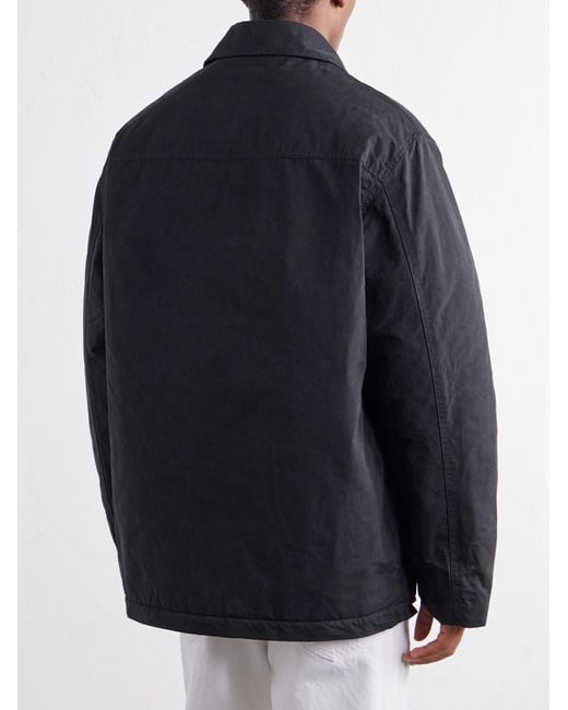 Massimo Alba Blue Gran Torino Padded Canvas Overshirt for men