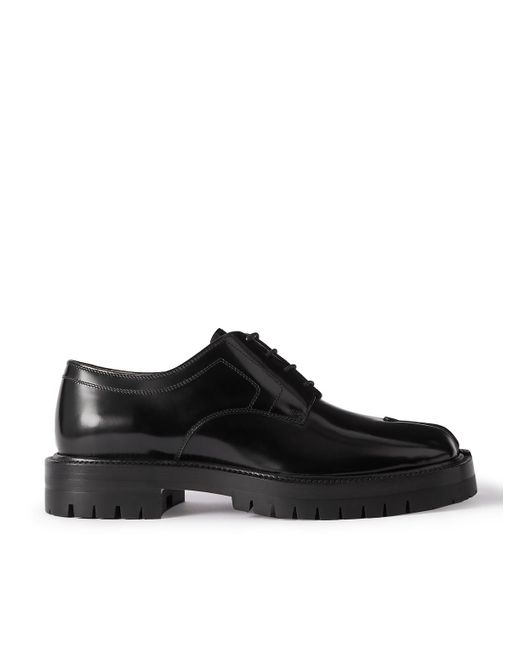 Maison Margiela Tabi County Patent-leather Derby Shoes in Black for Men ...
