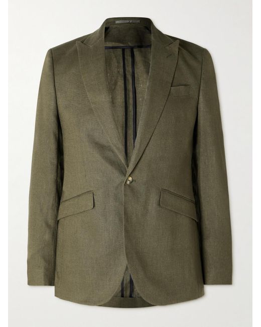 Favourbrook Green Ebury Linen Suit Jacket for men