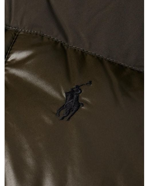 Polo Ralph Lauren Black The Gorham Twill-trimmed Quilted Glossed-shell Hooded Down Jacket for men