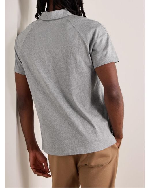 Reigning Champ Gray Cotton-jersey Polo Shirt for men