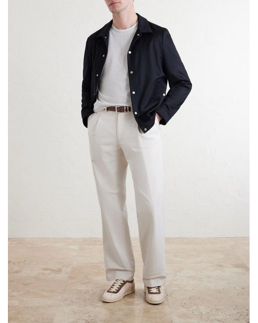 Brunello Cucinelli White Layered Cotton-Jersey T-Shirt for men