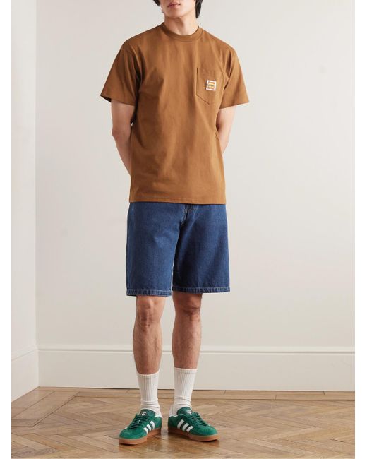 Carhartt Blue Landon Wide-leg Denim Shorts for men