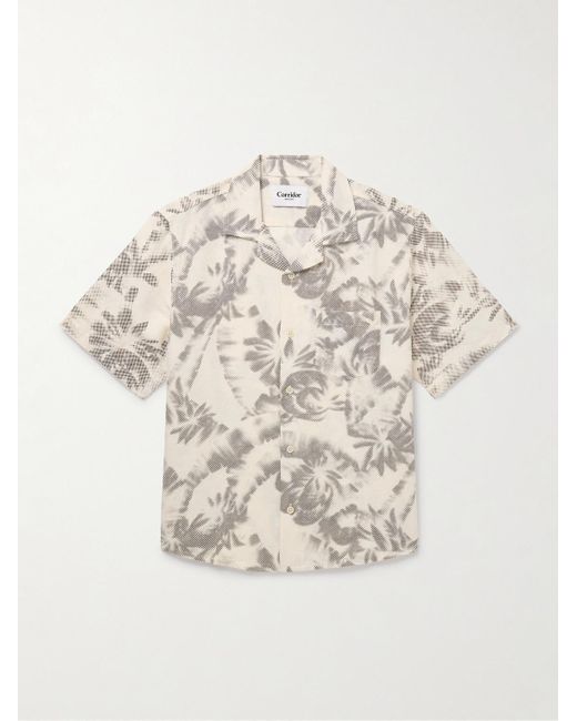 Corridor NYC Natural Camp-collar Printed Cotton Shirt for men