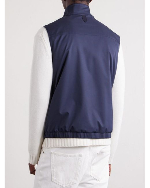 Canali Blue Shell Gilet for men