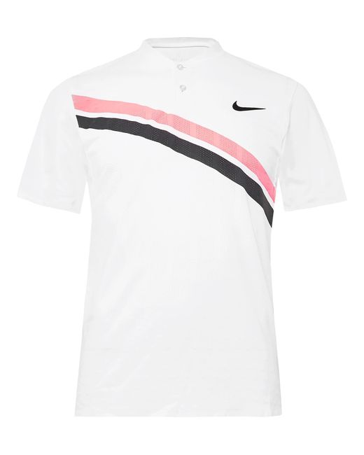 Nike Zonal Cooling Roger Federer Striped Dri-fit Mesh Tennis Polo Shirt in  White for Men | Lyst Australia