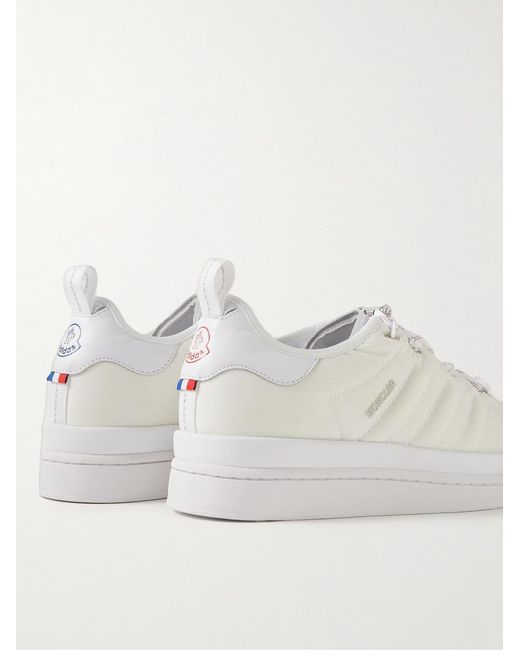 Moncler Genius White Adidas Originals Campus Leather-Trimmed Quilted Gore-Tex Sneakers for men