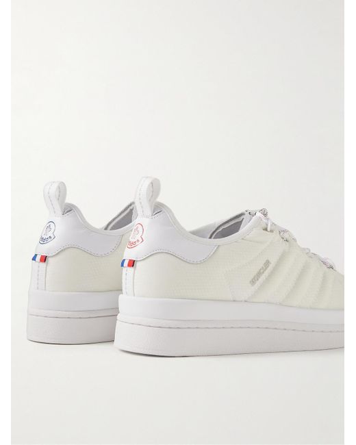 Moncler Genius White Adidas Originals Campus Leather-trimmed Quilted Gore-textm Sneakers for men
