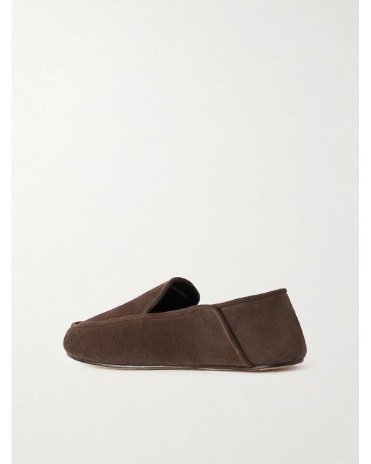 George Cleverley Brown Mayfair Ii Collapsible-Heel Suede Loafers for men